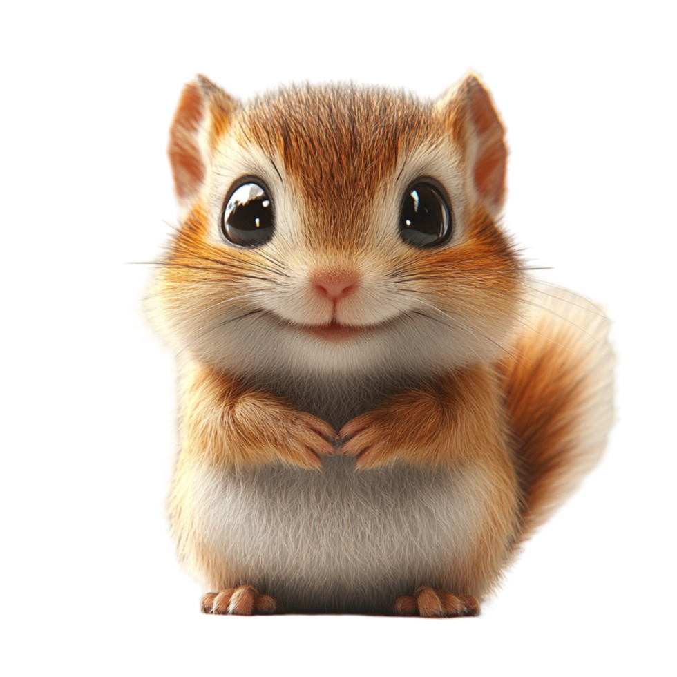 a cute little chipmunk sitting on its hind legs transparent background png