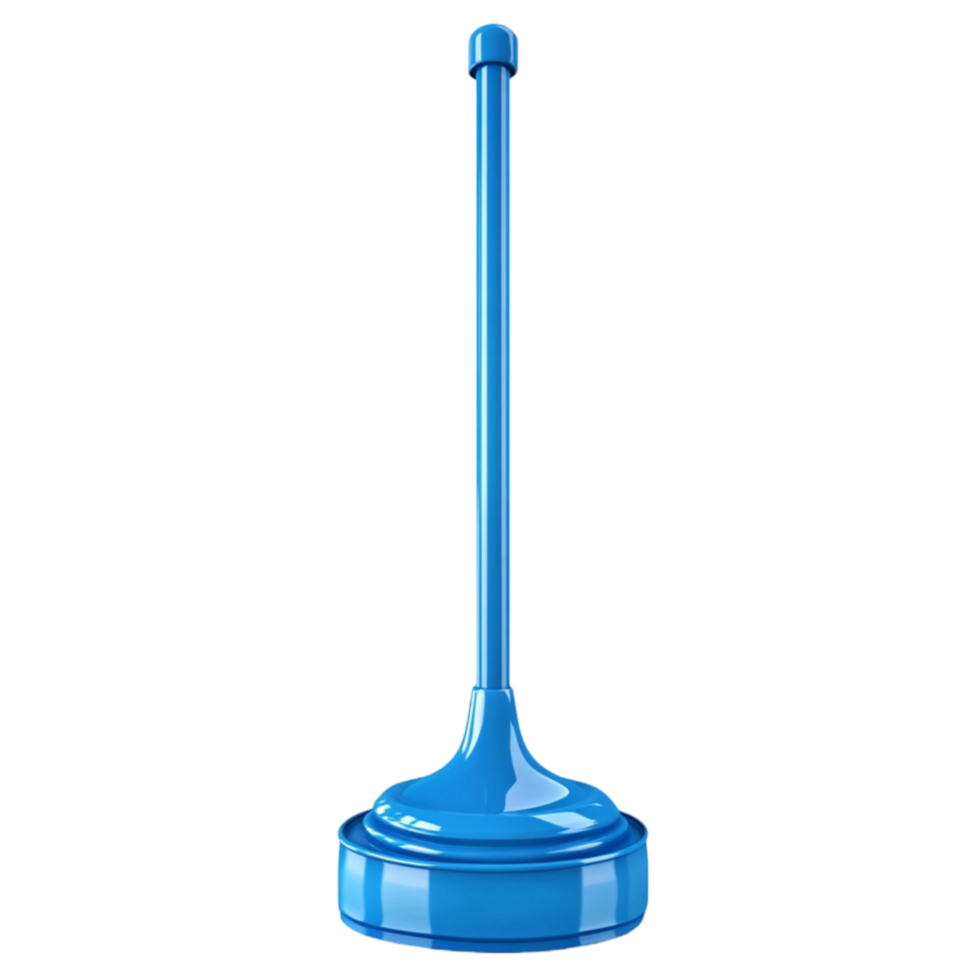 blue plastic broom on transparent background png