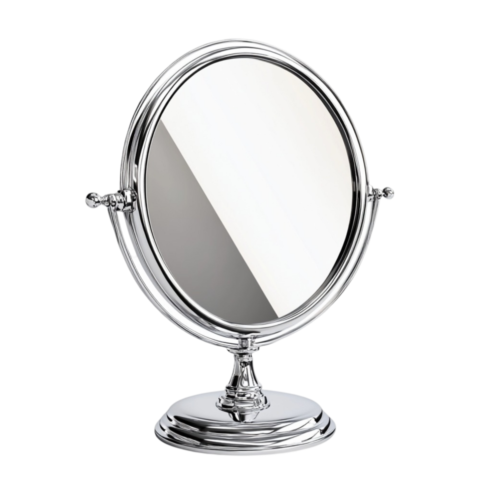 a mirror on a stand with a transparent background png