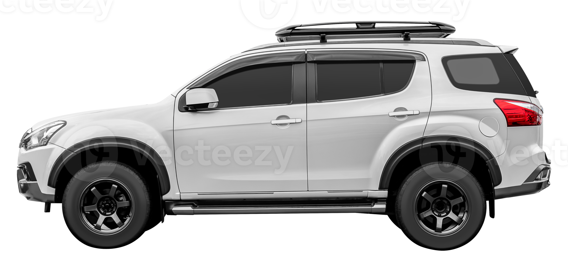Side view white suv car png