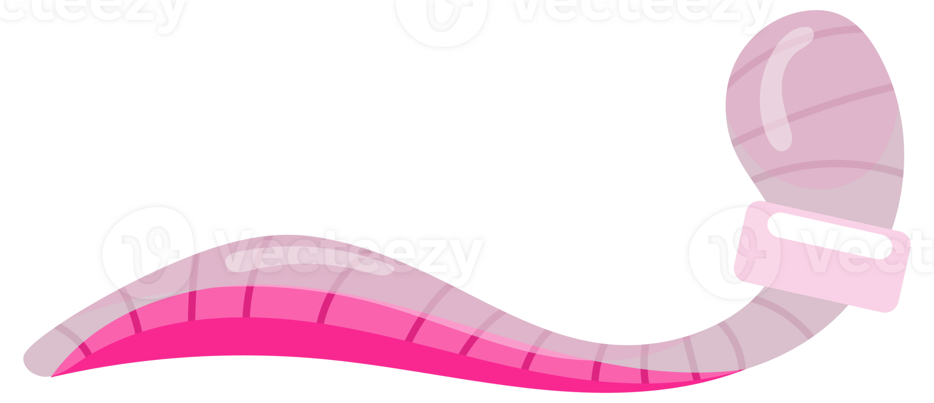 Set of pink earthworms is wriggling, each adorned with a white medical bandage png