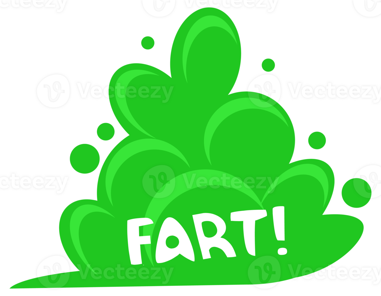 Smelling green smoke or fart. Funny flatulence symbol. Bad stink or toxic aroma. illustration png