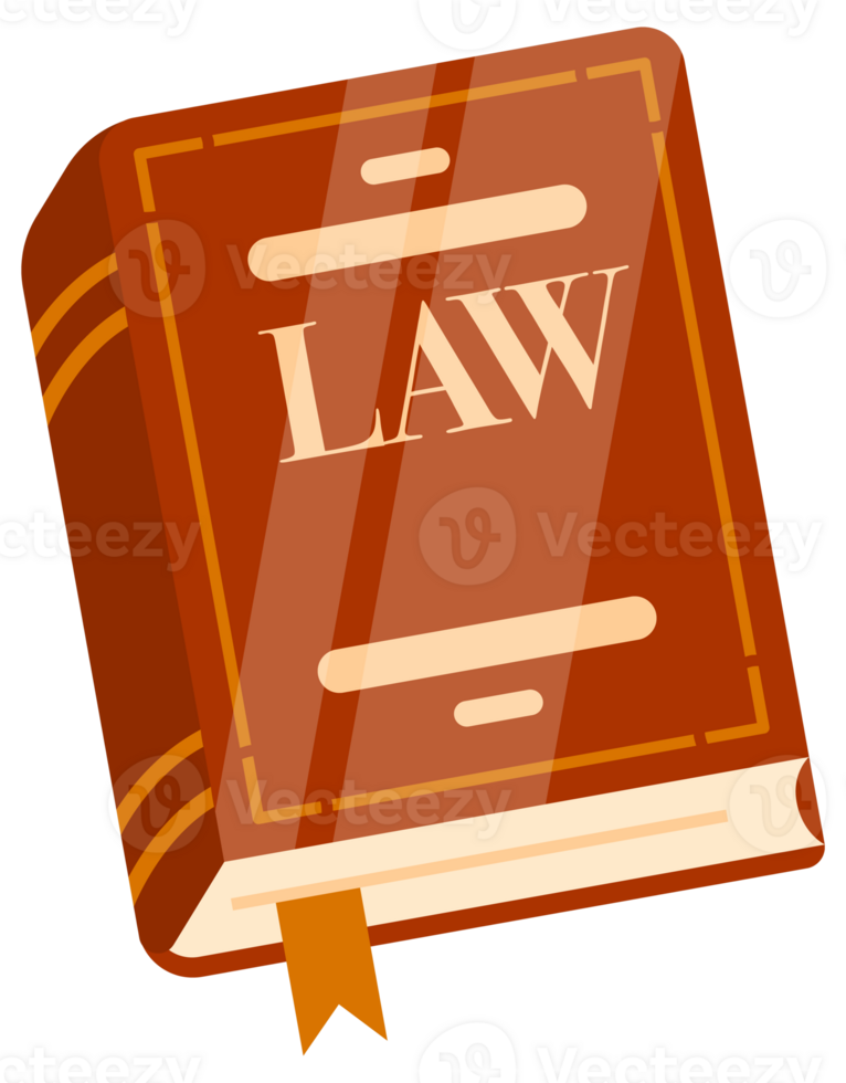 Law firm elements featuring gavel, handcuffs and book of law png