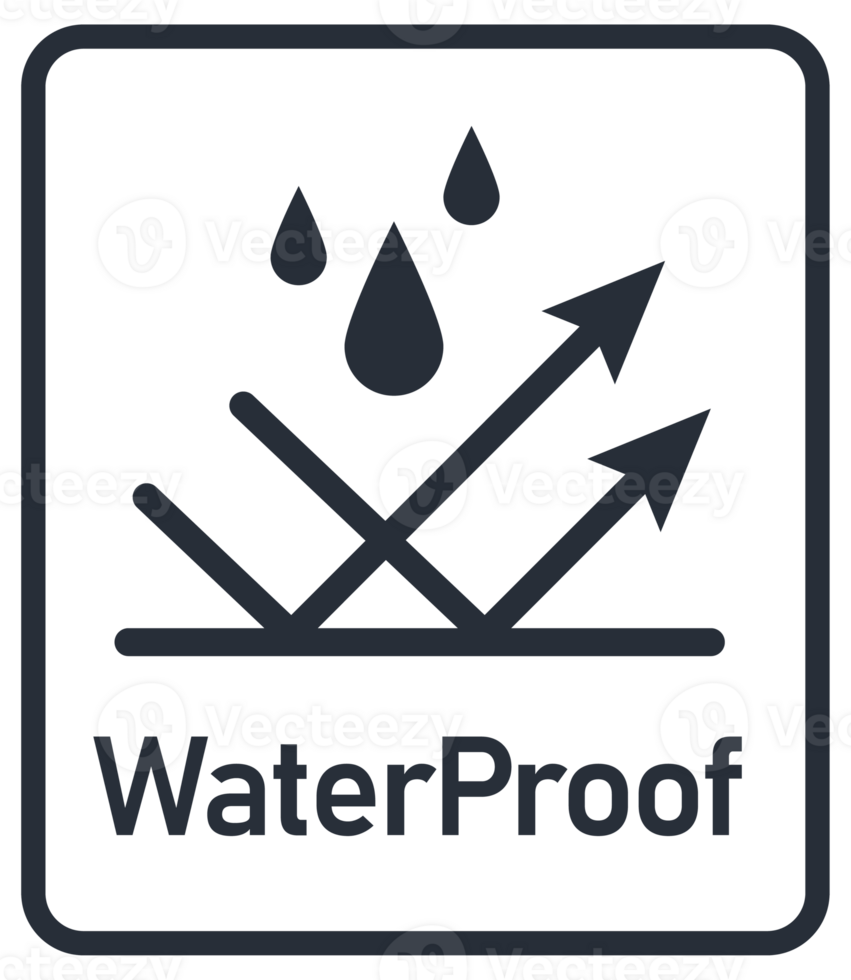 Waterproof icons. Water Proof sign. Water protection, liquid proof protection. illustration png