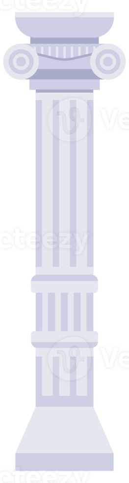 Marble antique columns and pillars of roman and greek architecture. Classic antique colonnade with carved stone png