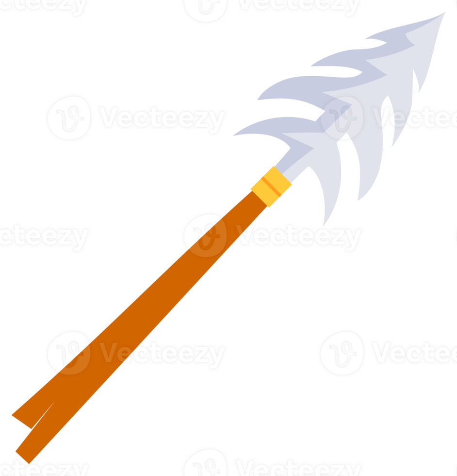Stone Age Tools For Hunting. Ancient stone weapons. Primitive axe and bow. Hunting knife. png