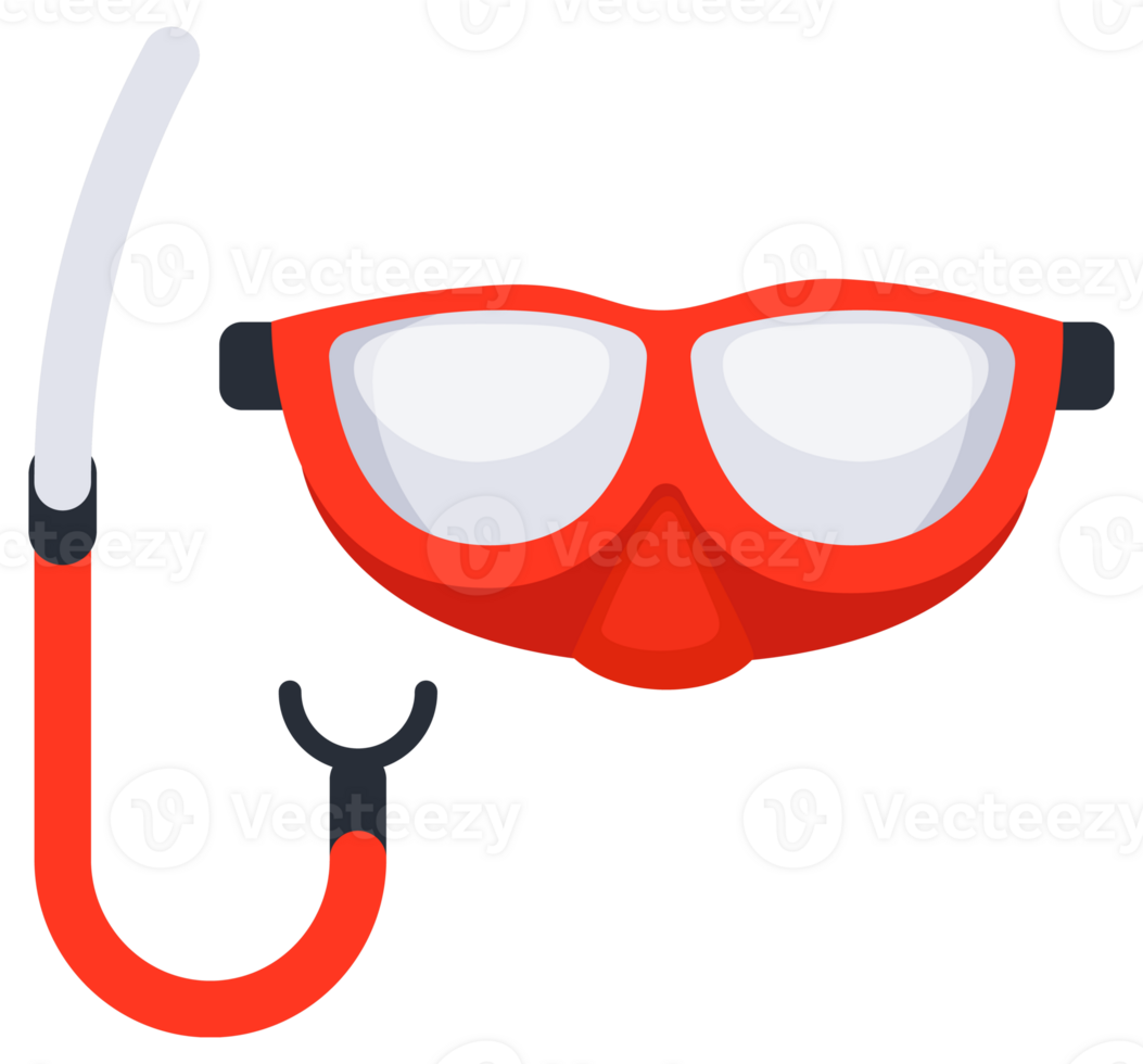 Diving and Snorkeling mask with breathing tube. Masks for swimming. png