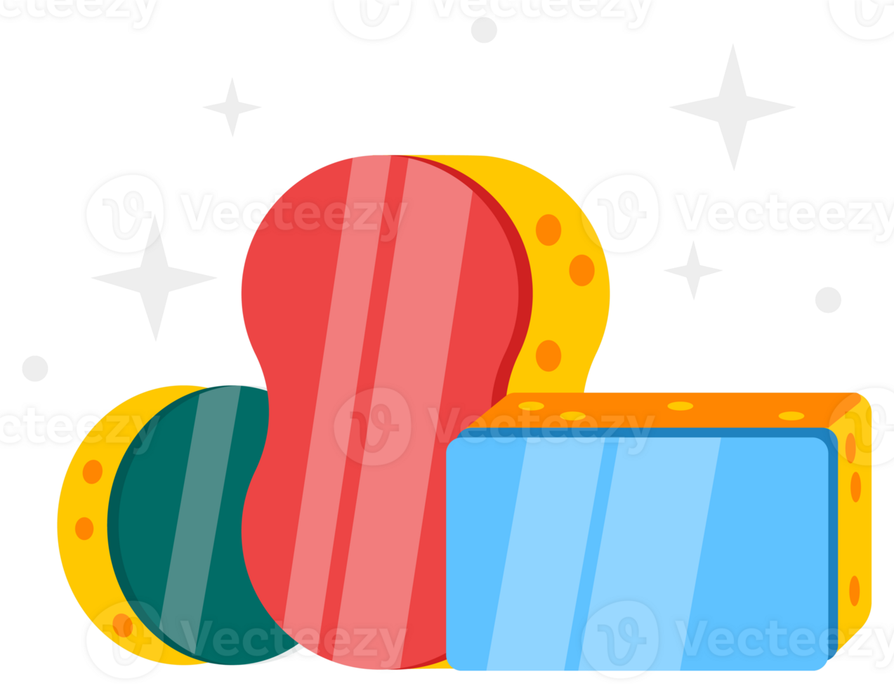 Vibrant illustration of colorful, geometric shapes with a clean, modern design, perfect for abstract and minimalist themes png