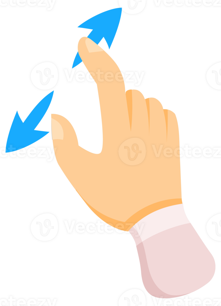 Touch screen hand gestures set. Like swipe, scroll and pinch. png