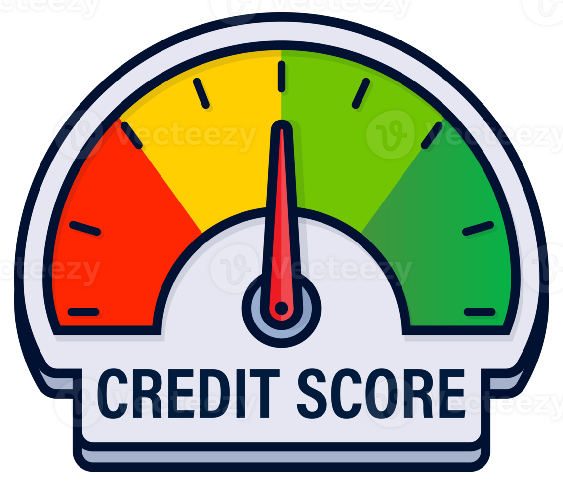 Collection of Credit Score Gauges Illustration with Colorful Financial Rating Indicators png