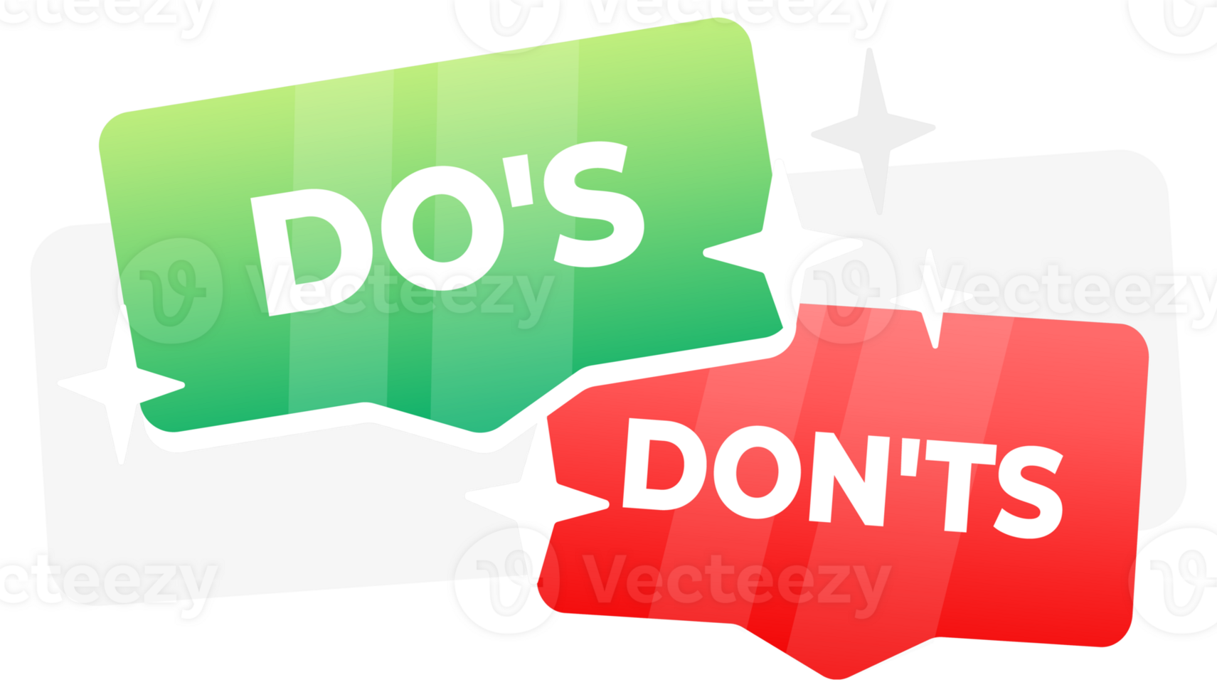 Dos and Donts speech bubble banner. Promotion and advertising label. illustration png