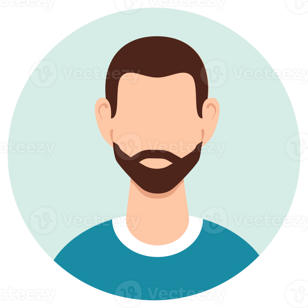 Set of different people avatars. User avatar in circle. illustration png