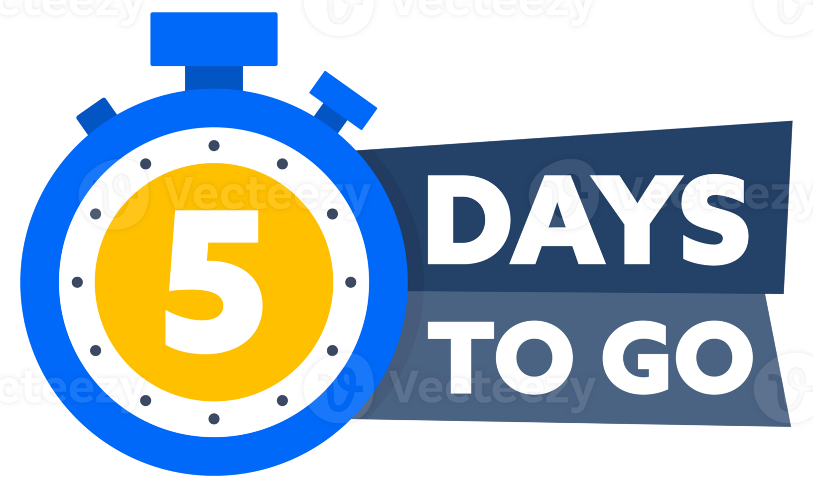 5 Tage zu gehen. Countdown Timer. Countdown links Tage Banner. Verkauf oder Beförderung Timer, Alarm Uhr png