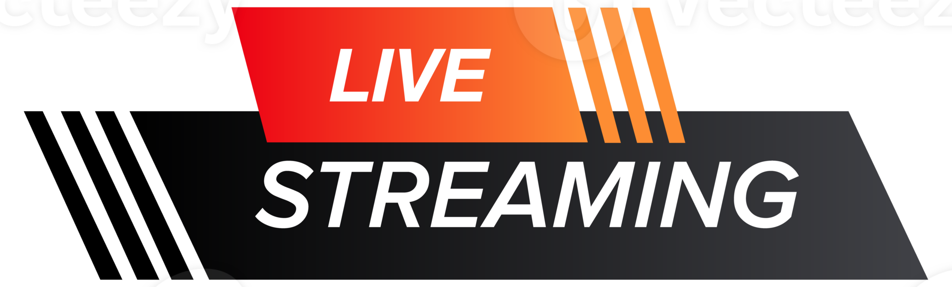 Collection of modern live stream icons and badges in different styles and shapes. png