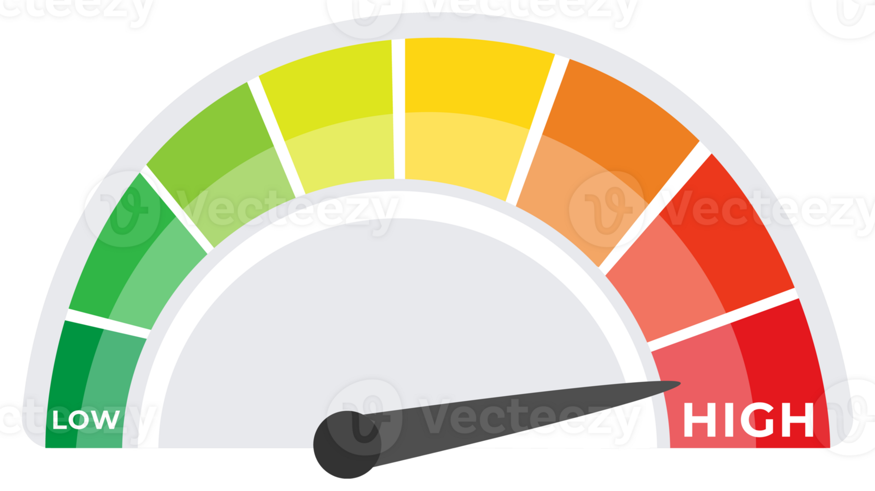 Speedometer set, gauge meter. Speed dial indicator. Scale, level of performance. Score progress. illustration png