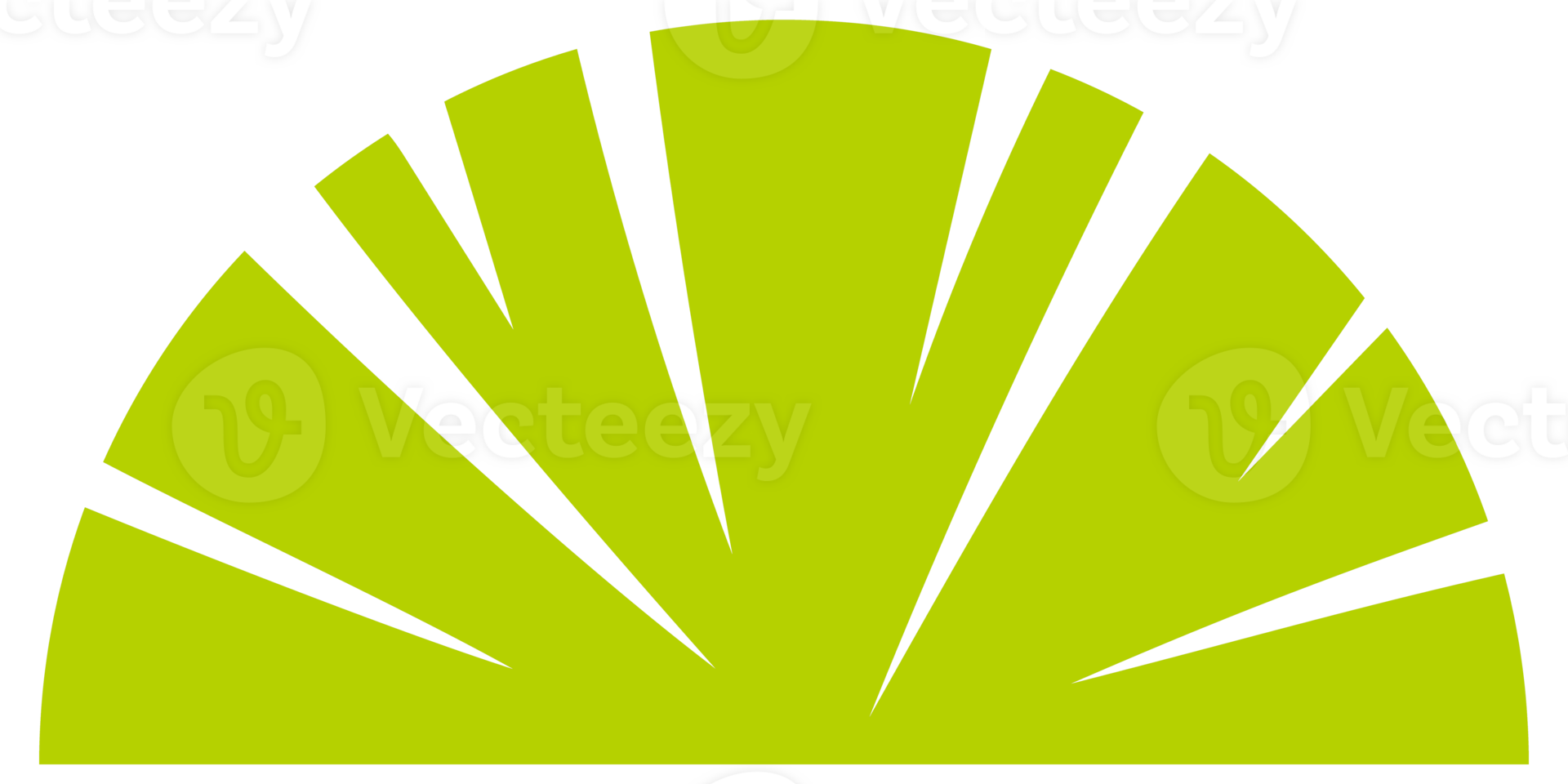 Collection of simple stylized green trees and bushes, perfect for representing nature in a simplified way png