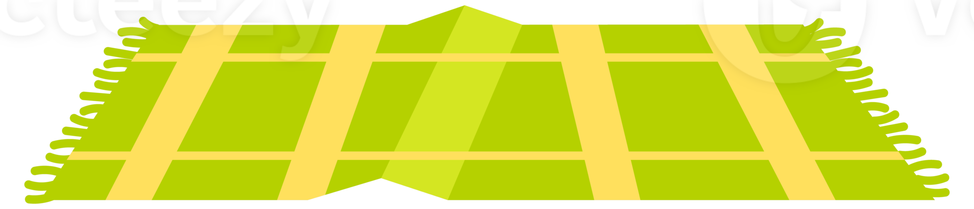 Set of different colorful carpets and rugs lying on the floor, interior design elements in flat style png