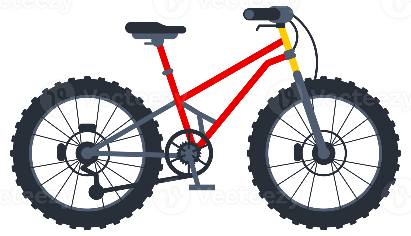Modern city or mountain bike. illustration png