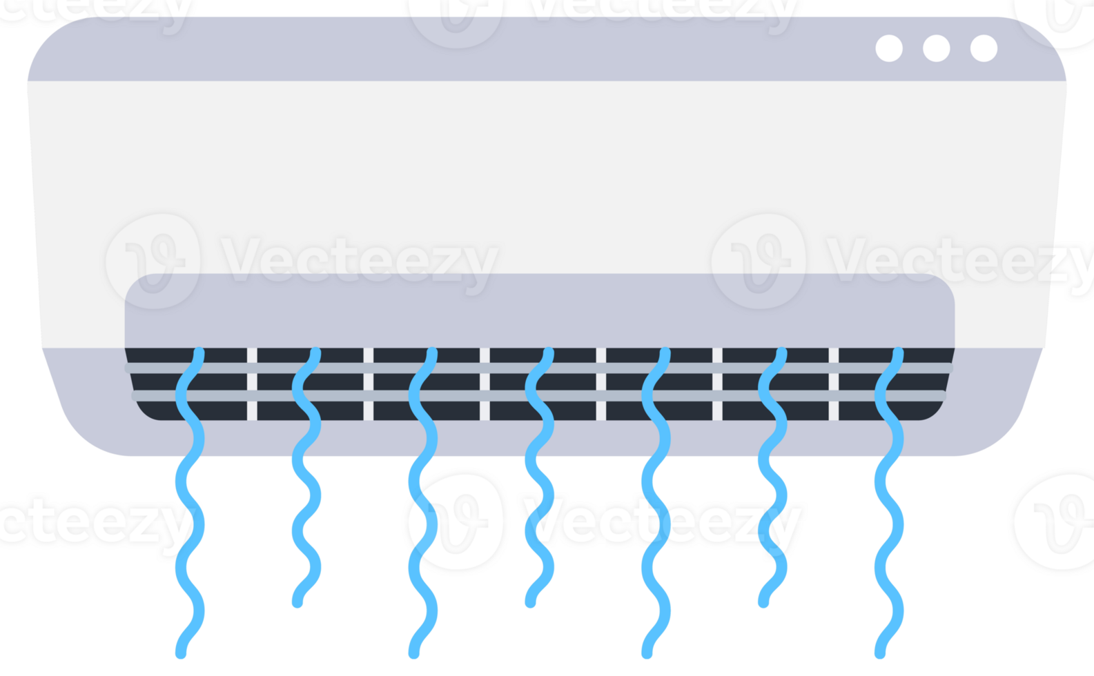 Air conditioner System. Faster Cooling. Device for monitoring the room temperature. illustration png
