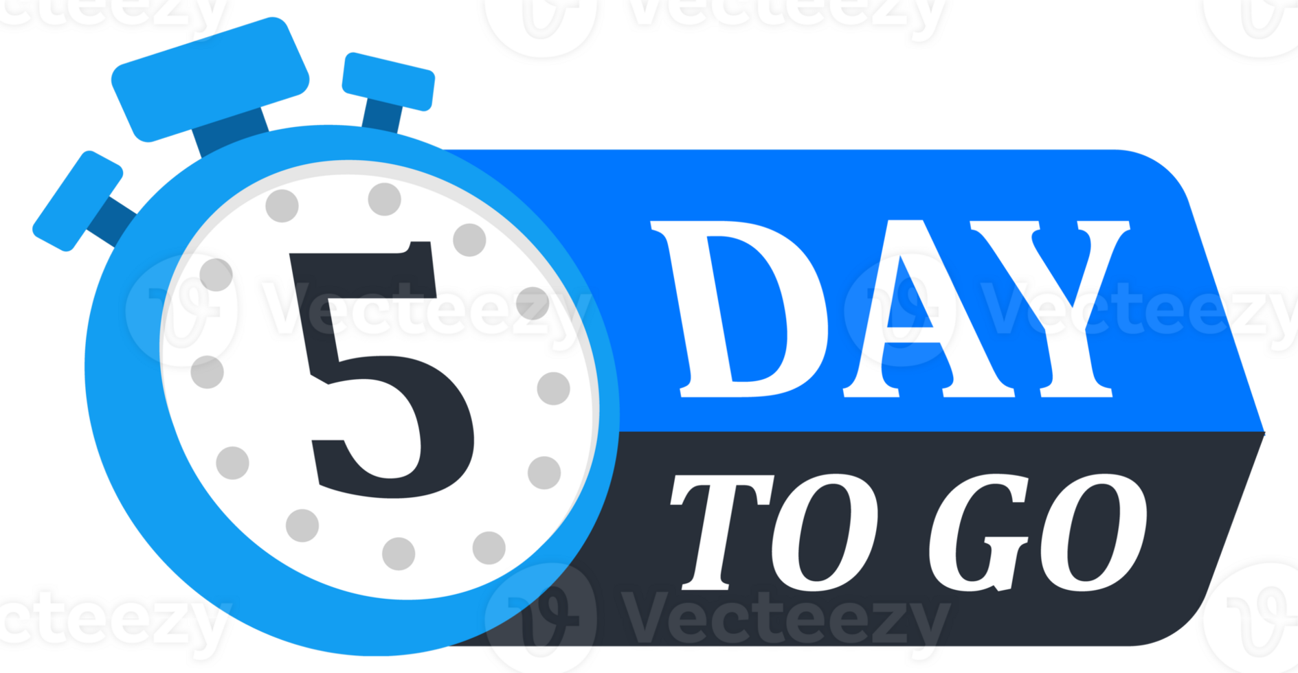Collection of countdown badges showing numbers 1 to 10 days left, styled with stopwatch icons png