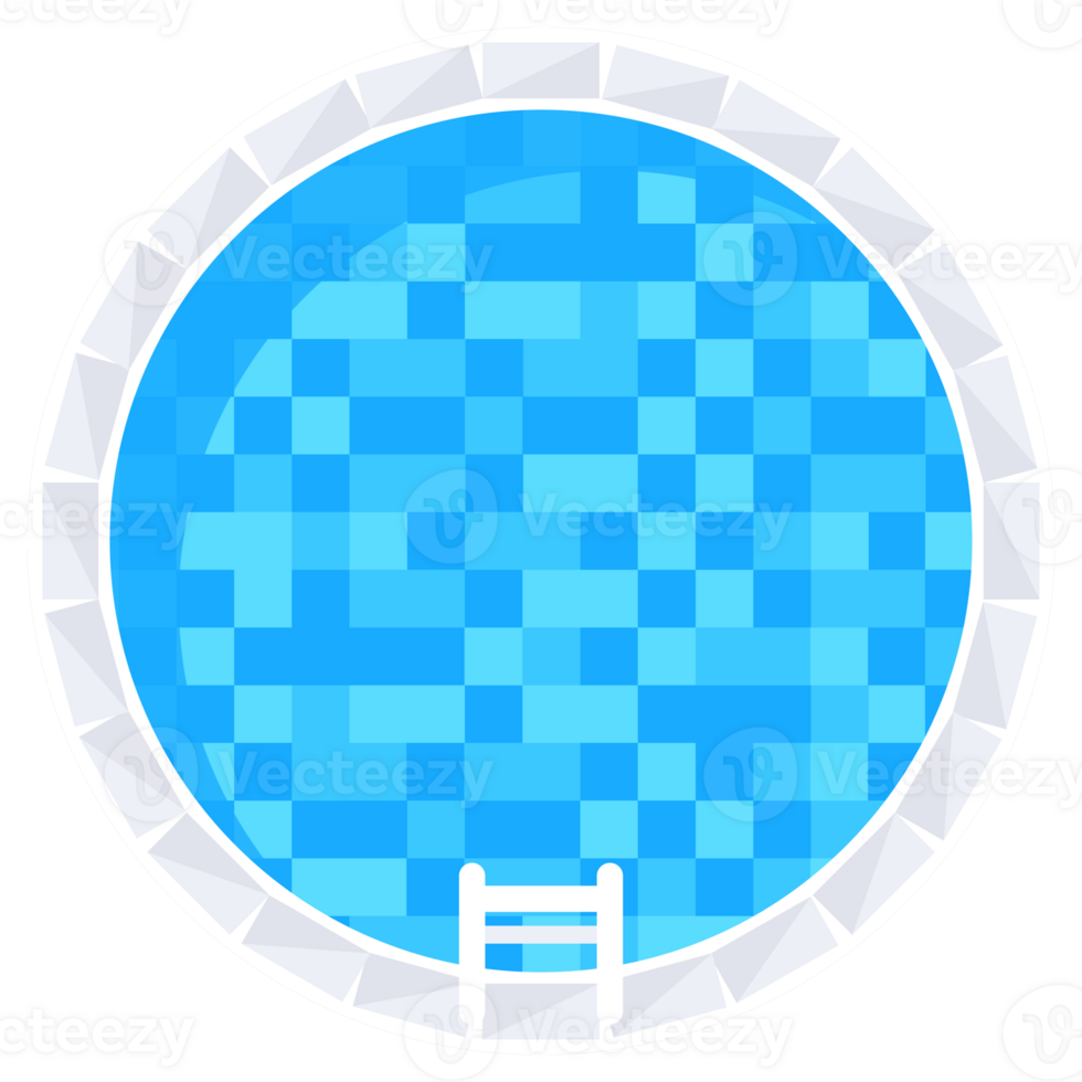 Pool top view. Set swimming pools. Shape blue aqua reflection set png