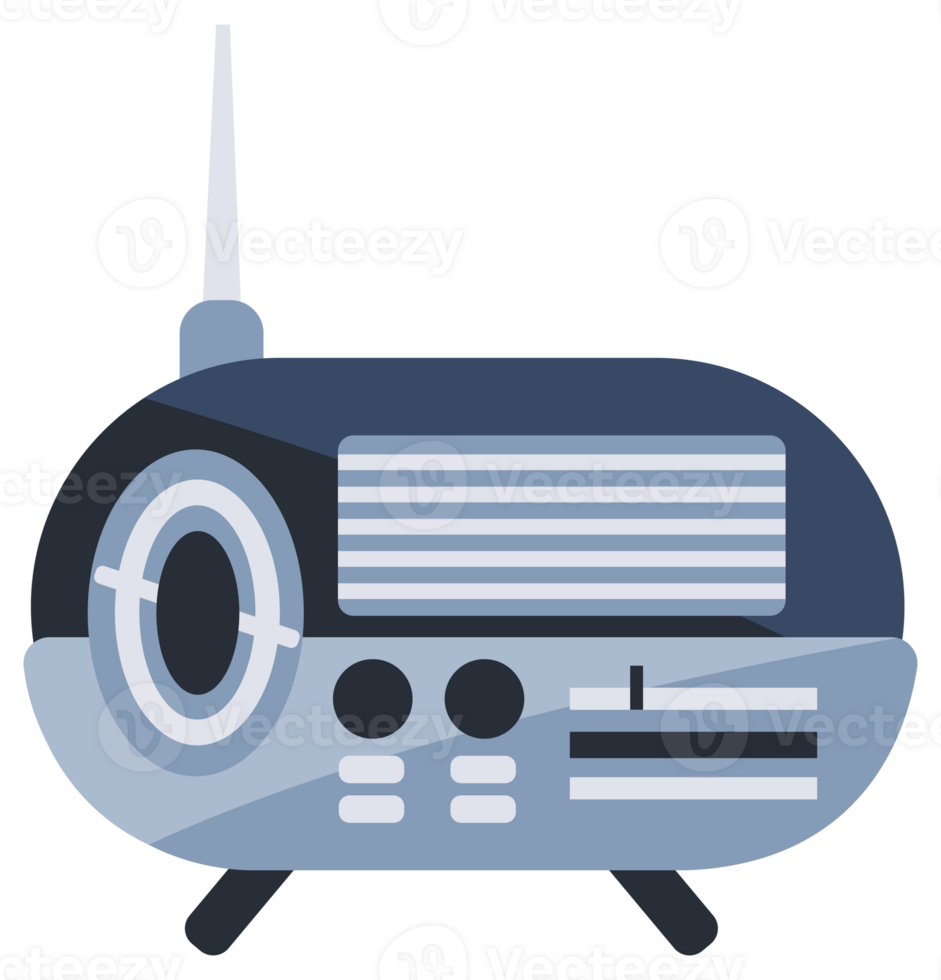 Radio music old device. Portable analogue retro radio station. Music players. png
