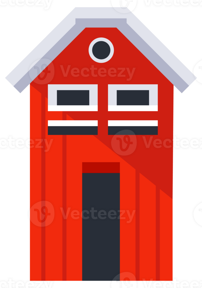 Collection of countryside barns showing different architectural styles png