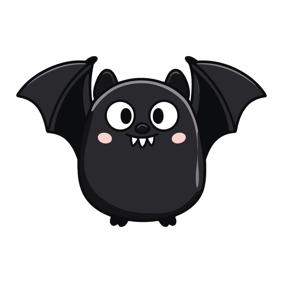 A cartoon bat with big eyes and a big nose vector