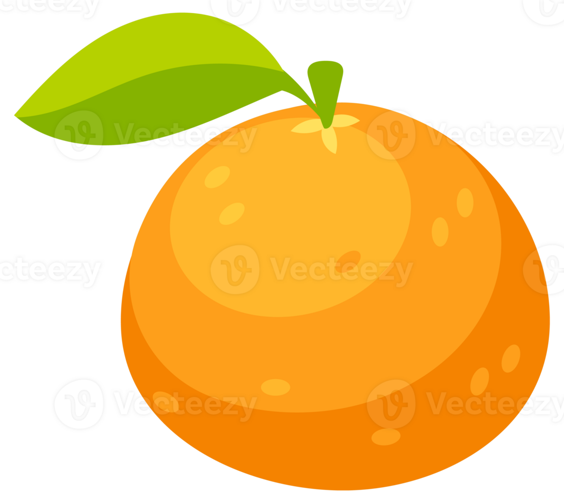 Mandarin, clementine. Fresh mandarin in slices and cut in half. png