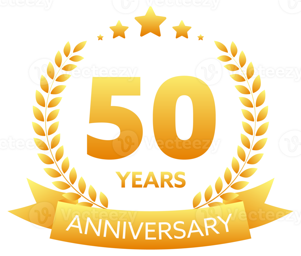 Anniversary icon set with laurel wreath. 10, 20, 30, 40 ,50, 60, 70, 80, 90, 100 years jubilee. Celebration anniversary event. stock illustration png
