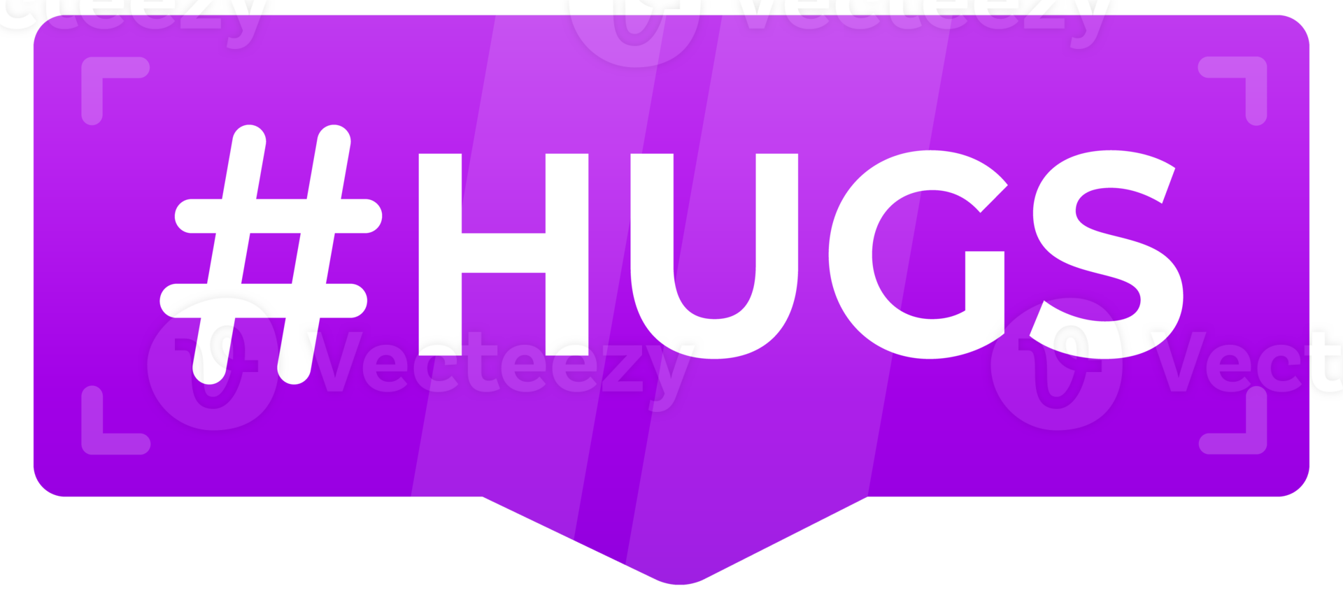 HUGS Hashtag Speech Bubble Icons - A set of playful and vibrant speech bubbles with the HUGS hashtag, perfect for social media and positive messaging graphics png