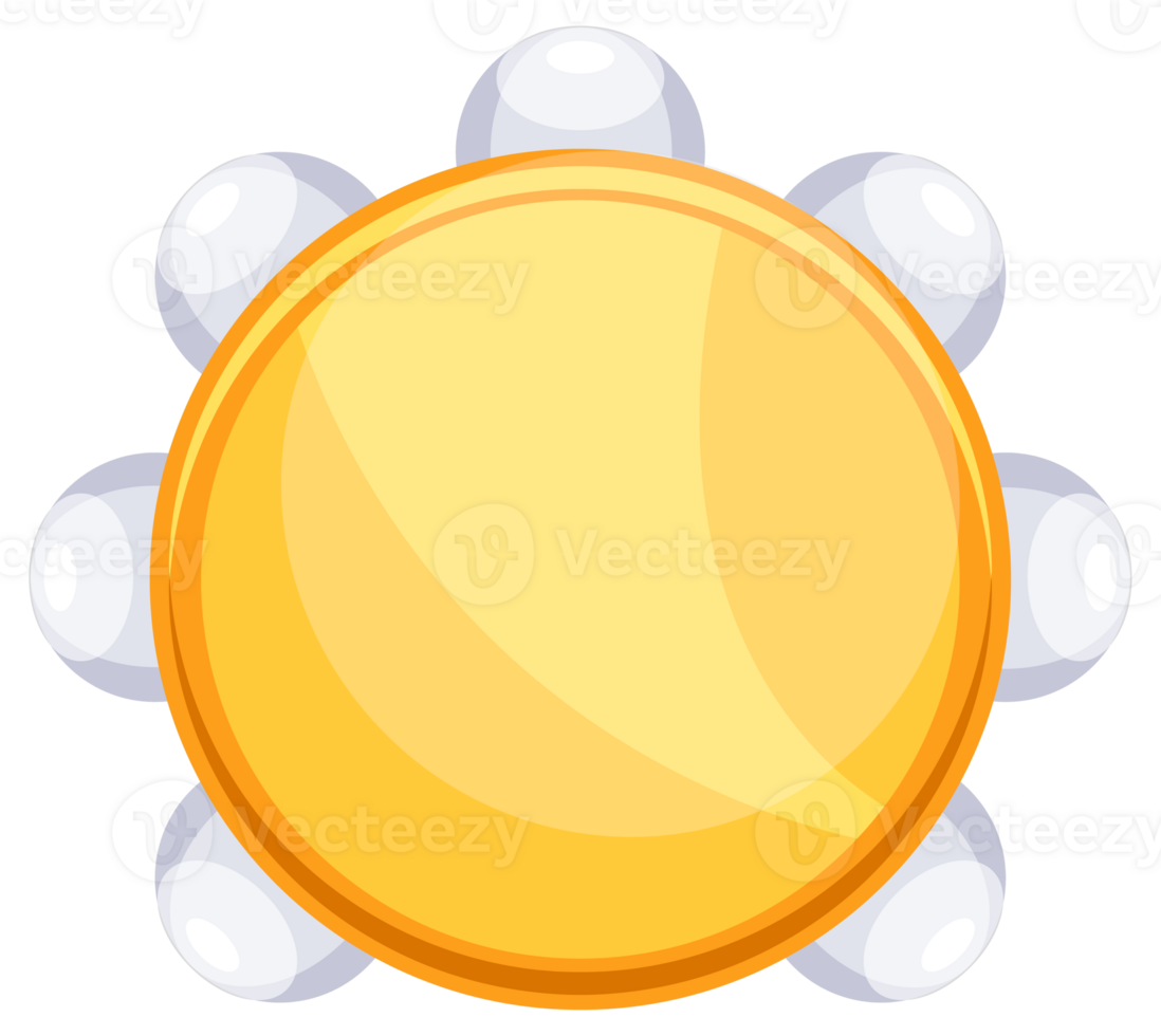 Set of colorful tambourines laying in different positions, traditional ethnic percussion instruments, musical instruments flat illustration png