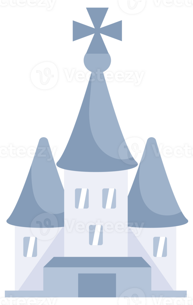 Church icons set. Religion Architecture buildings with glass windows png
