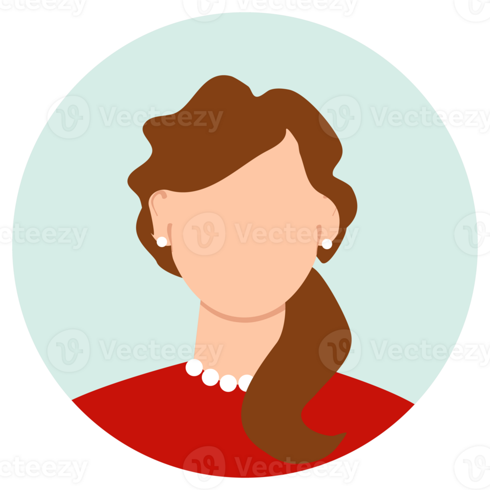 Set of different people avatars. User avatar in circle. illustration png