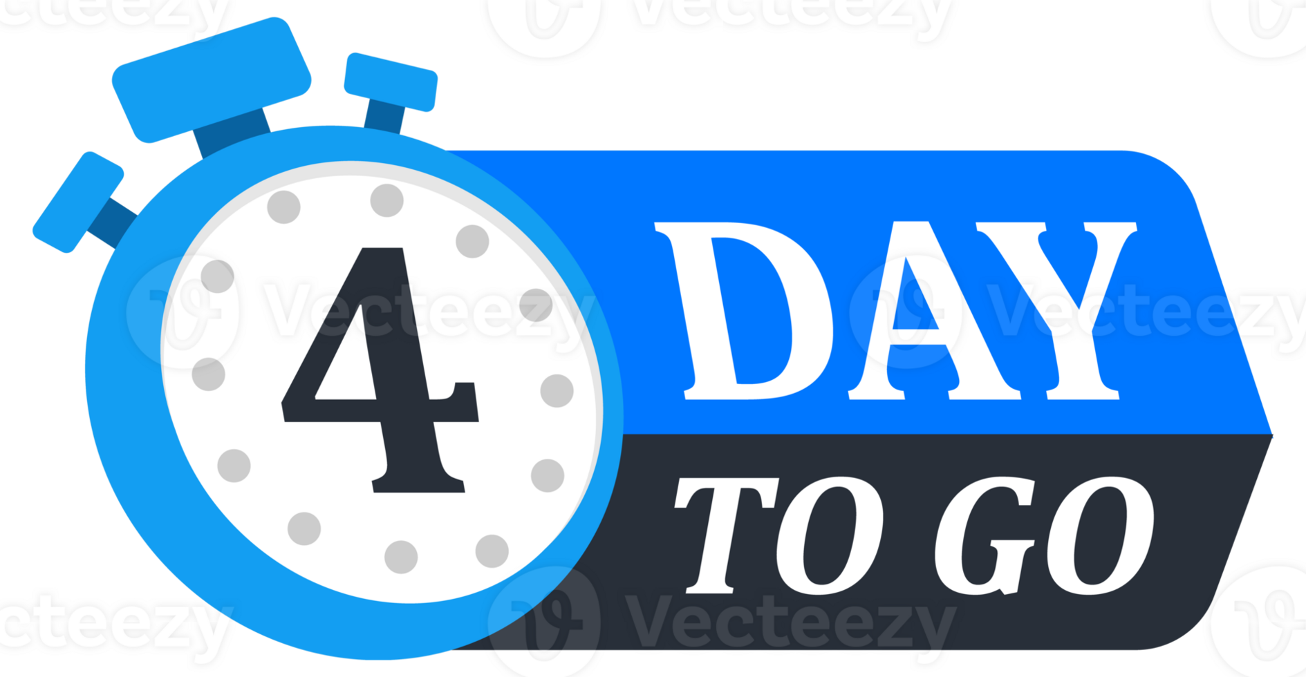 Collection of countdown badges showing numbers 1 to 10 days left, styled with stopwatch icons png