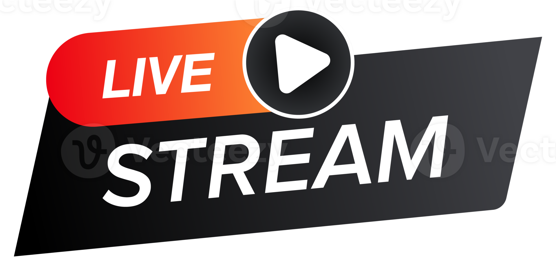 Collection of modern live stream icons and badges in different styles and shapes. png