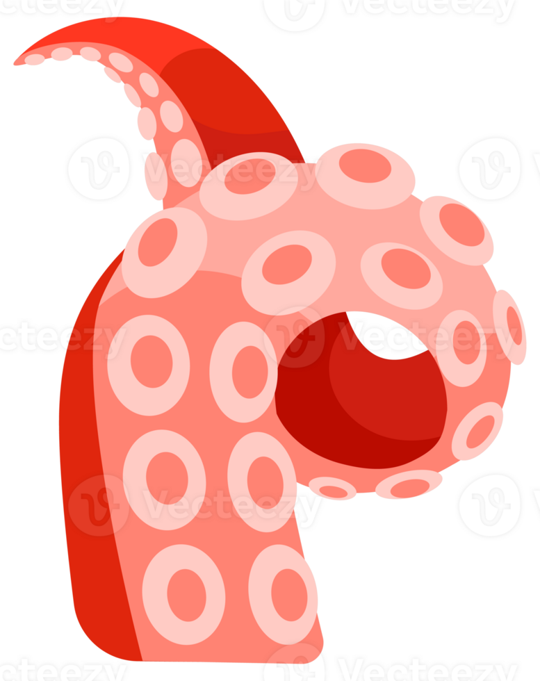 Tentacles of octopus. Sea creature tentacle. Limbs of the sea monster kraken. png