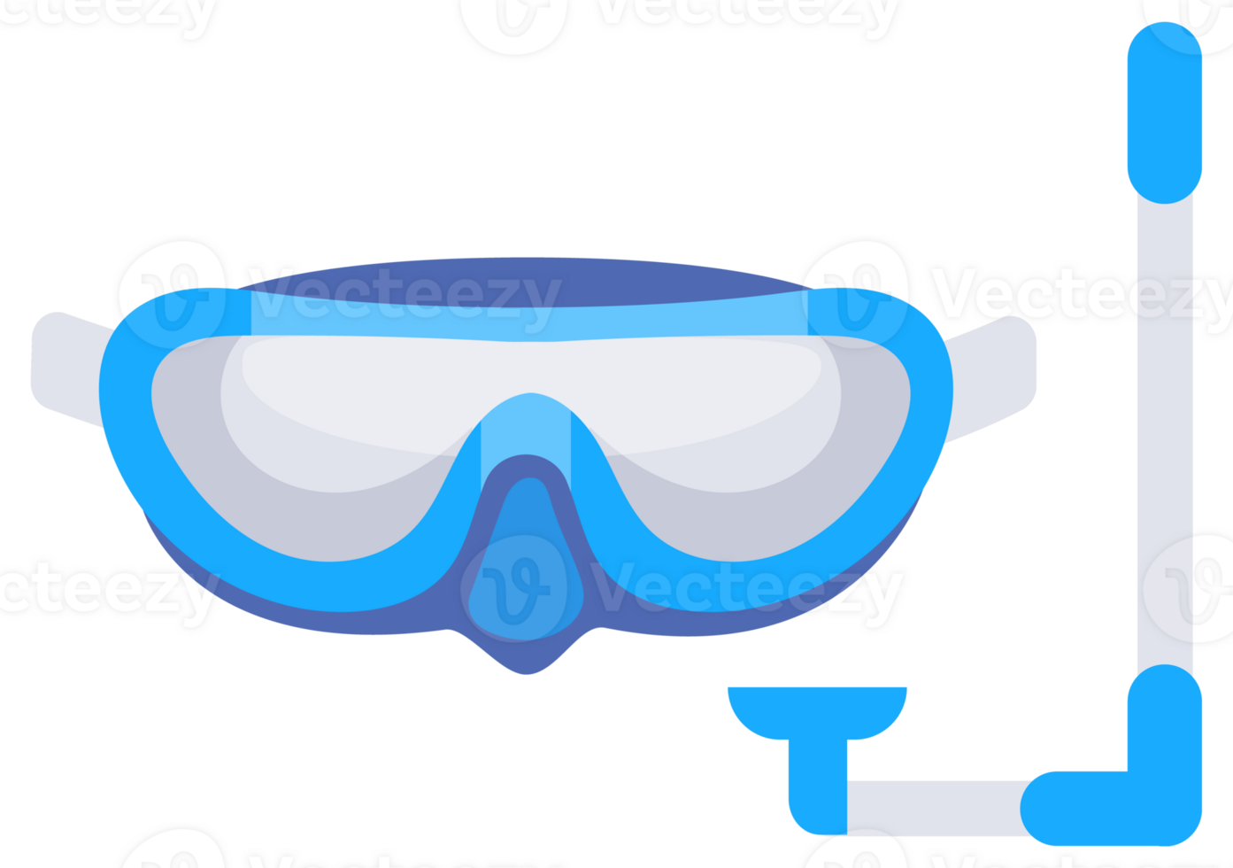 Diving and Snorkeling mask with breathing tube. Masks for swimming. png