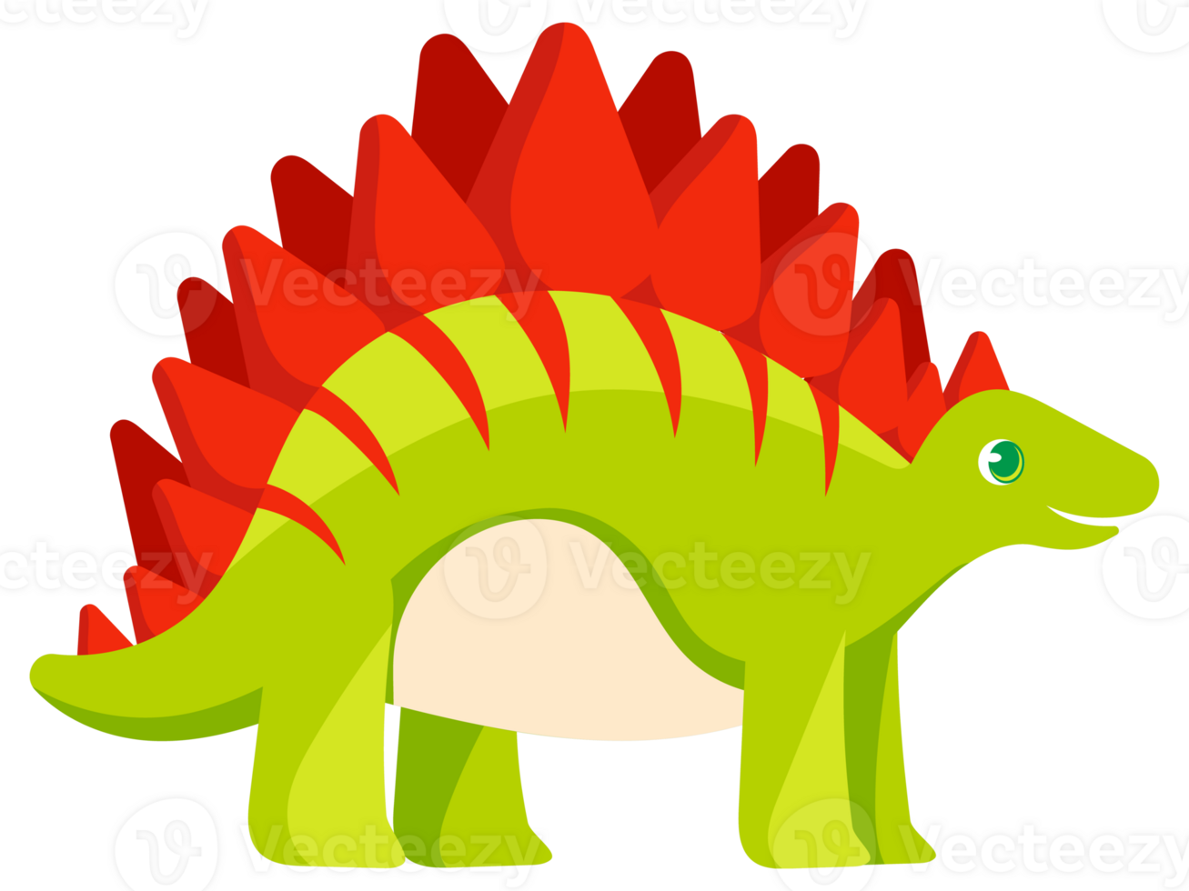 Four colorful, friendly dinosaurs happily posing with big smiles, perfect for kids and animal lovers. Cute, cartoon like characters in vibrant green, blue, pink, and yellow png