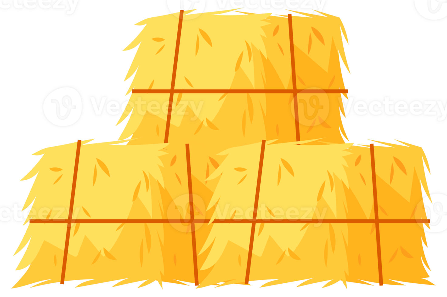 Hay bales Set. Haystack, rural hay rolled. Farm rural natural hay png