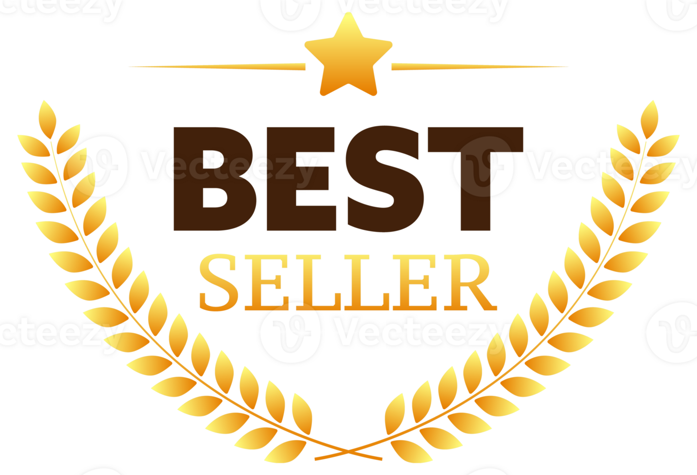 Gold medal for best seller. Retail badge. Best seller tag. stock illustration png