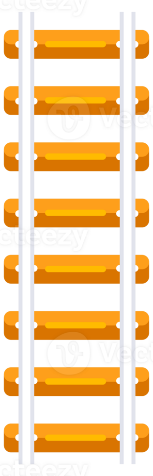 Set of railroad elements showing different types of railways with crossing and train wagons. png