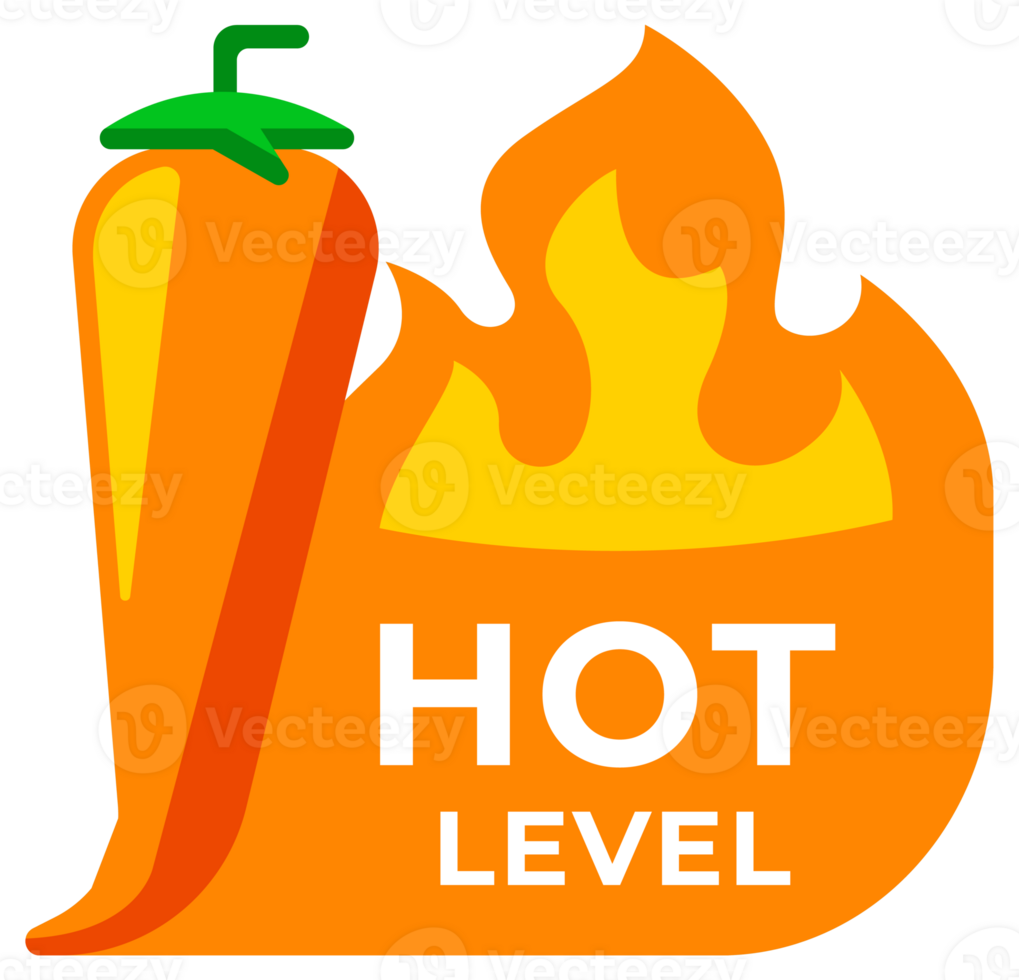 Chili spicy meter. Mild, medium, hot and extra levels. Hot and hell spicy level. illustration. png