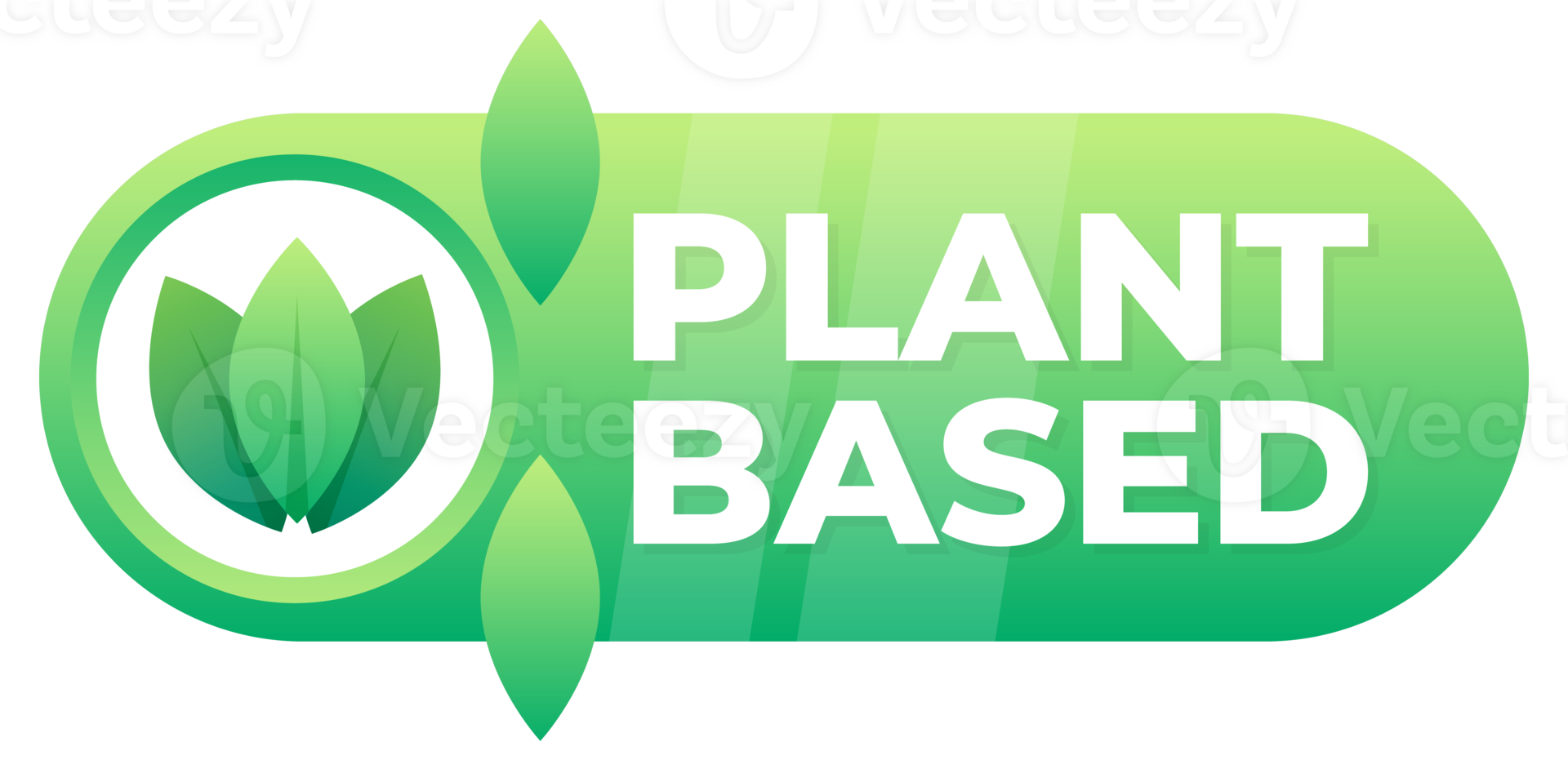 Plant Based Product Seal Featuring a Leaf Emblem for Eco Friendly Goods png