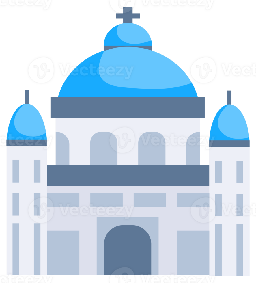 Church icons set. Religion Architecture buildings with glass windows png