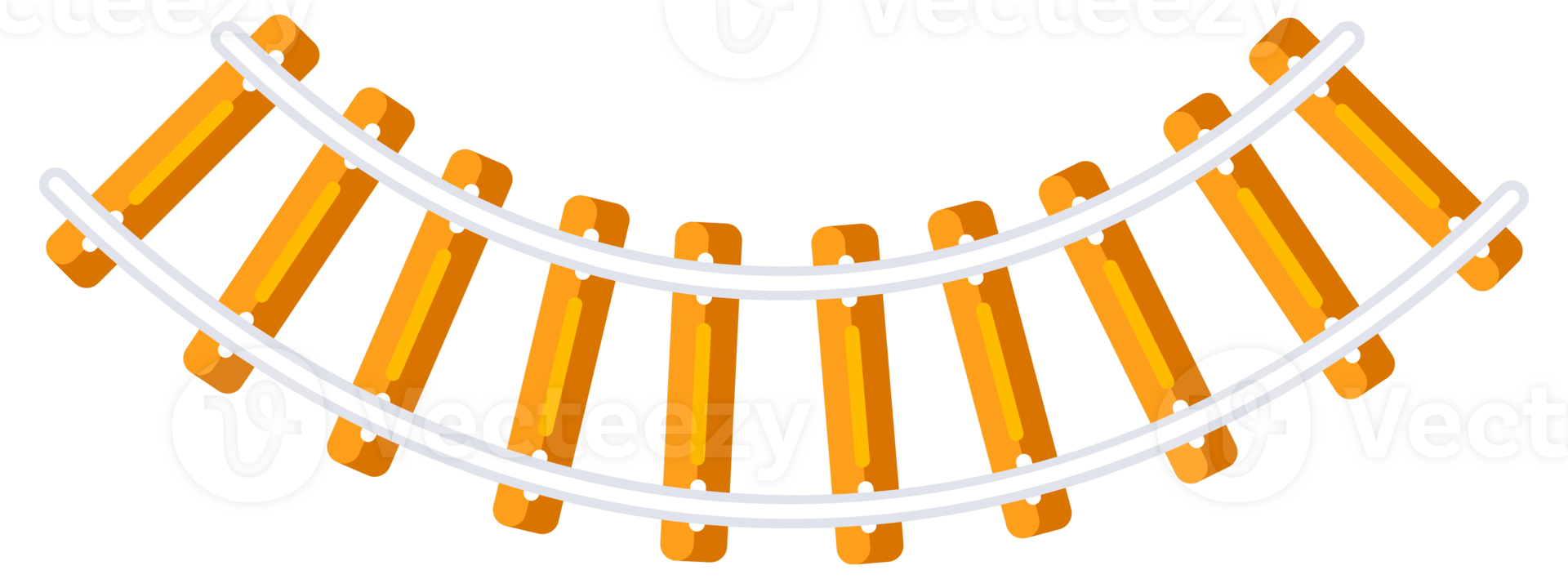 Set of railroad elements showing different types of railways with crossing and train wagons. png