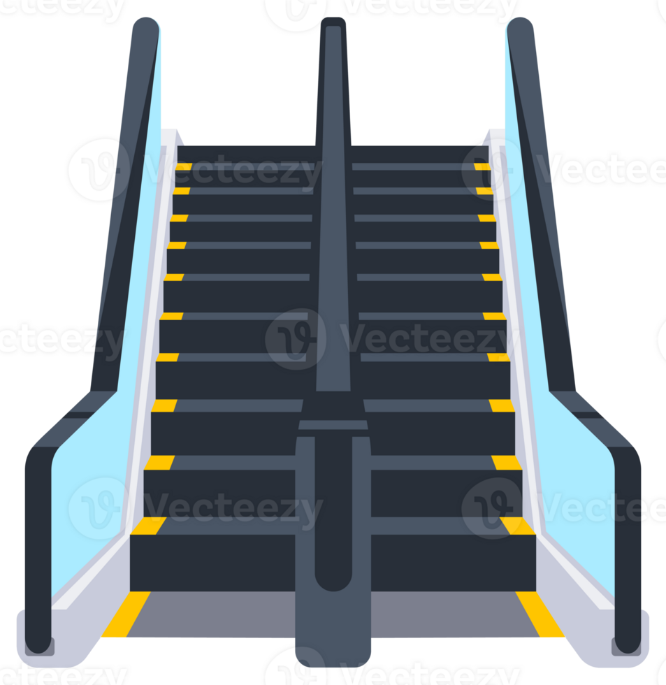 Stairway Escalator. Moving staircase. Speed stairway airport png