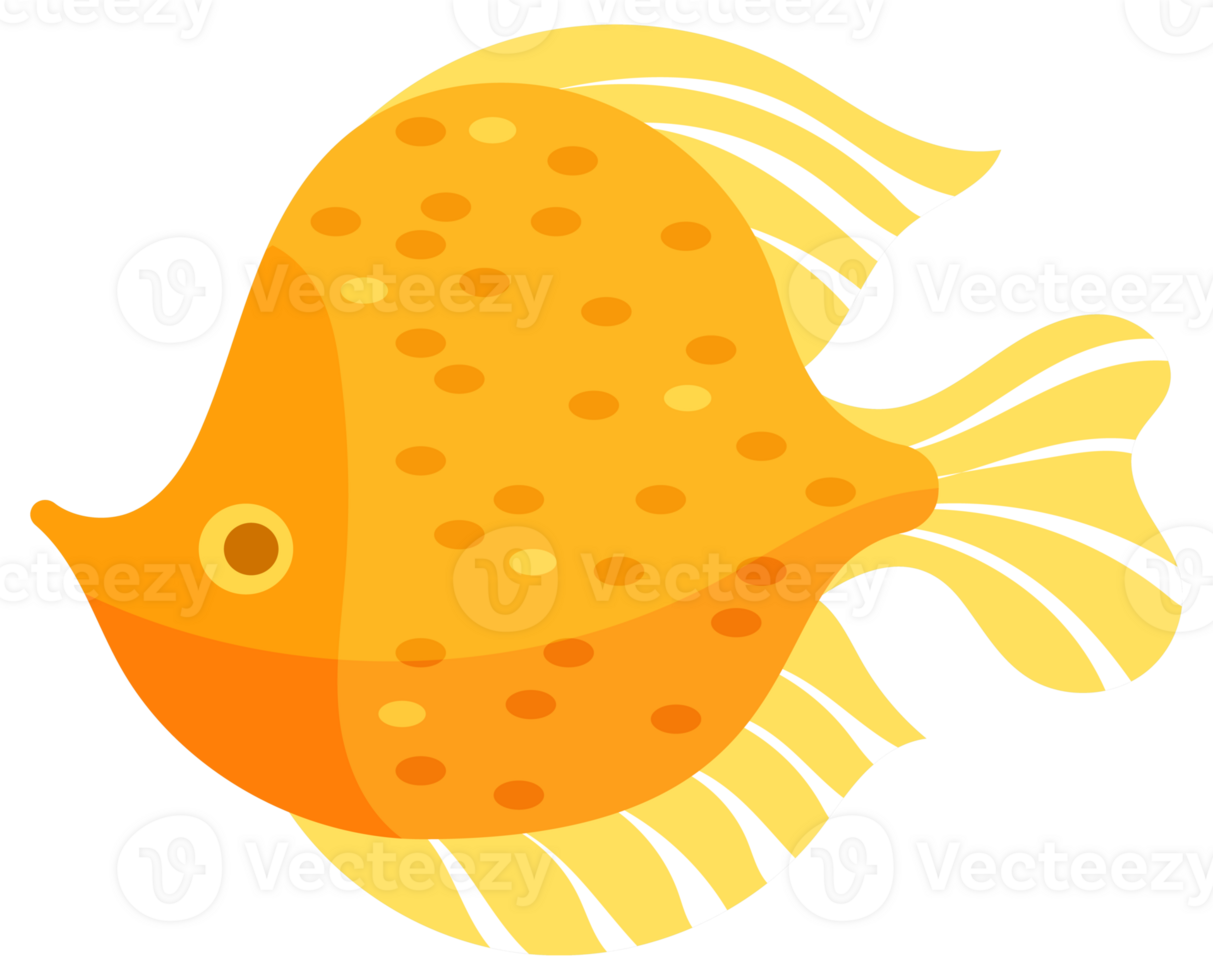 Aquarium fish set. Tropical fishes collection. Exotic sea creatures. png