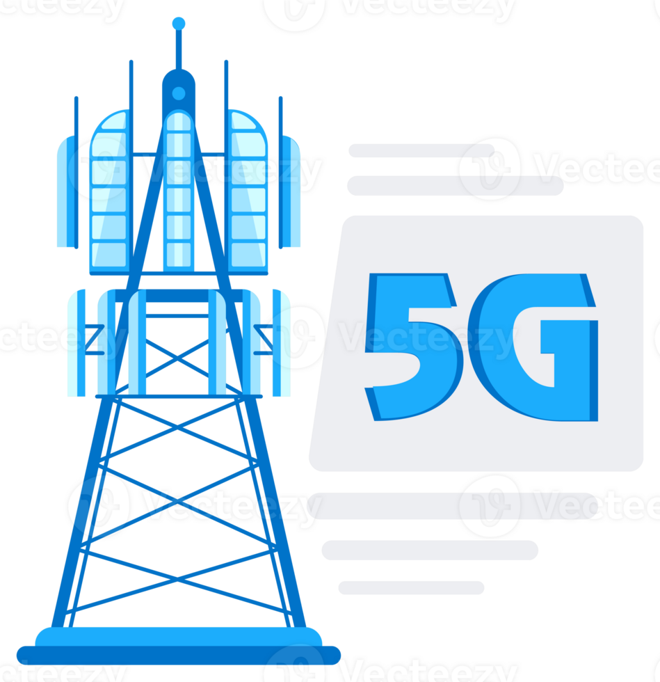 5G network technology. Communication tower wireless. Base station, mobile png