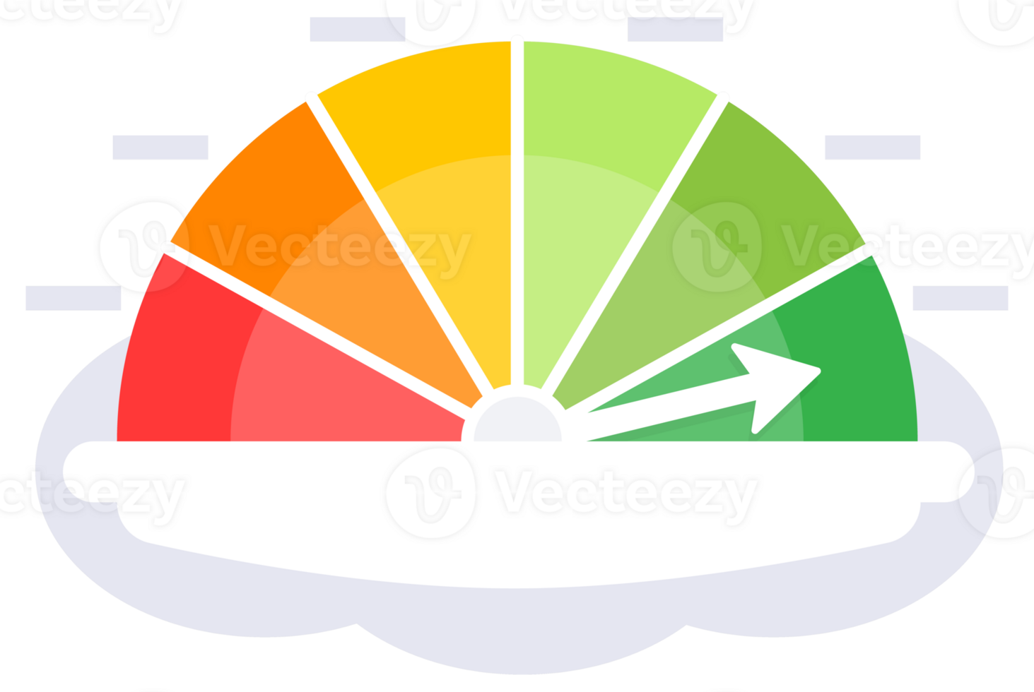 Speedometer set, gauge meter. Speed dial indicator. Scale, level of performance. Score progress. illustration png